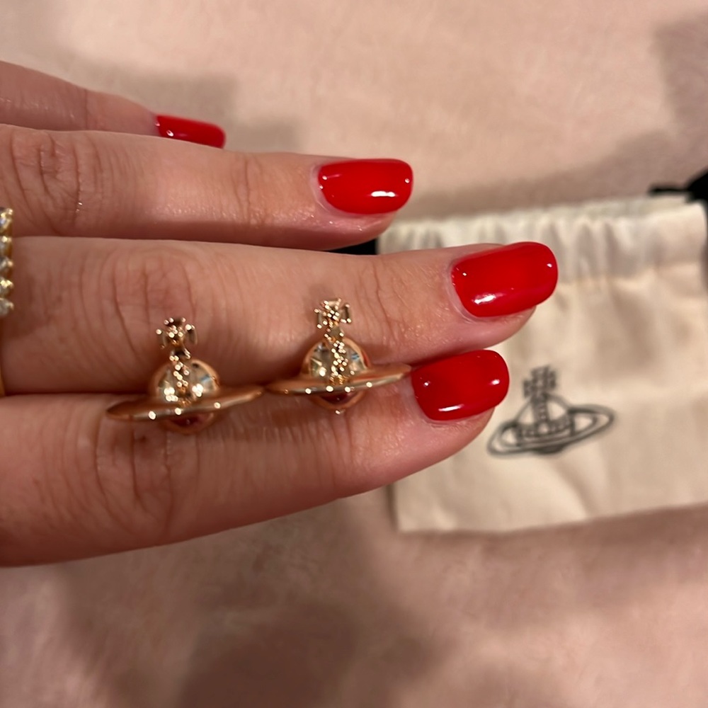 Vivienne Westwood rose gold earrings